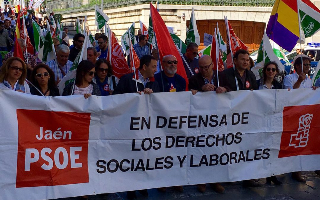El PSOE de Jaén participa en las protestas del Primero de Mayo