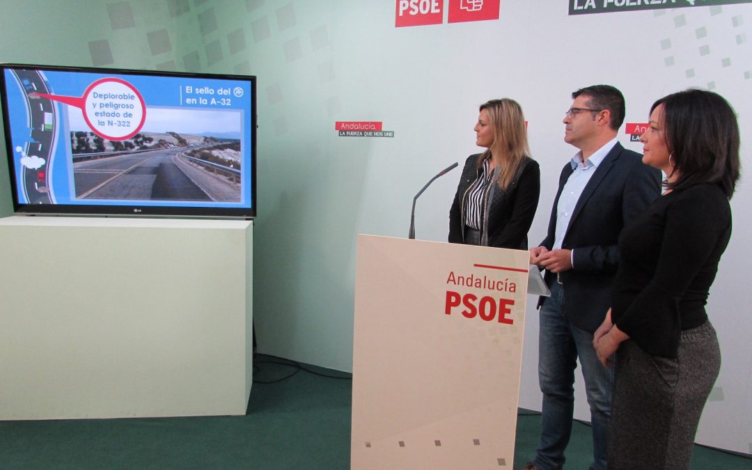 El PSOE denuncia el estado “tercermundista” de la N-322, exige actuaciones de urgencia y reclama la reactivación de la A-32