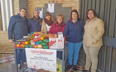 Juventudes Socialistas de Rus finaliza su campaña de recogida de alimentos con “una gran aceptación” de los vecinos