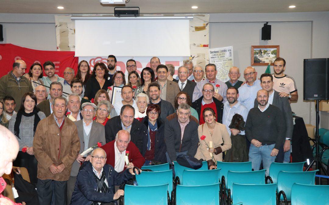 Reyes ensalza los 100 años del PSOE de Canena: “Es un homenaje a todos los socialistas que en una época difícil dieron el paso para trabajar por sus pueblos”