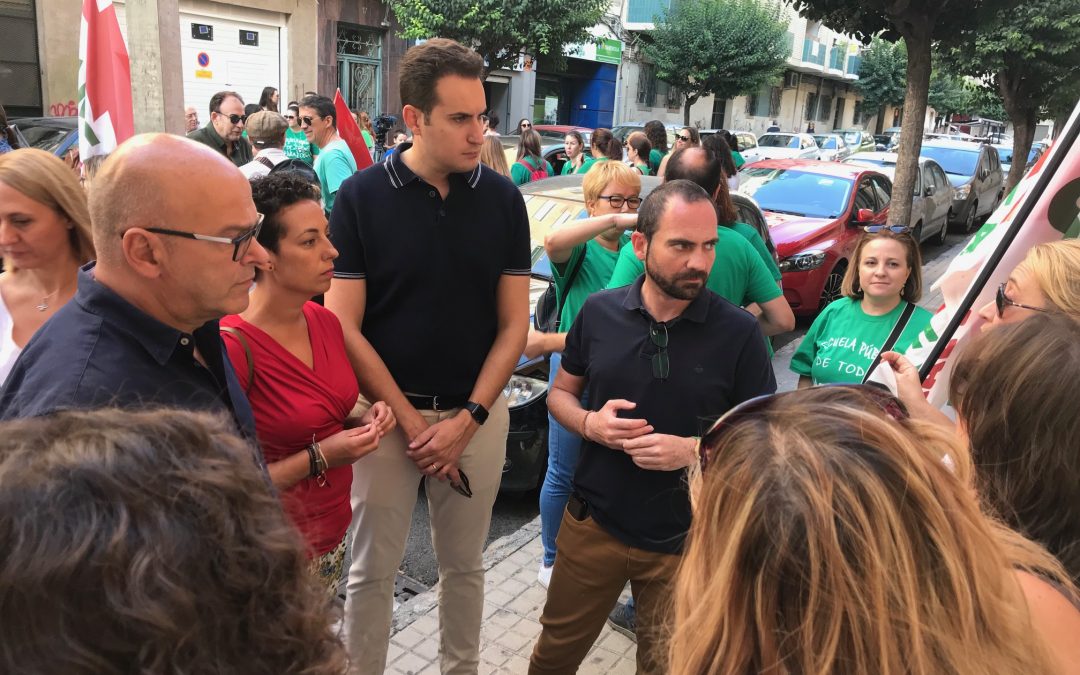 El PSOE respalda la concentración en defensa de la educación pública