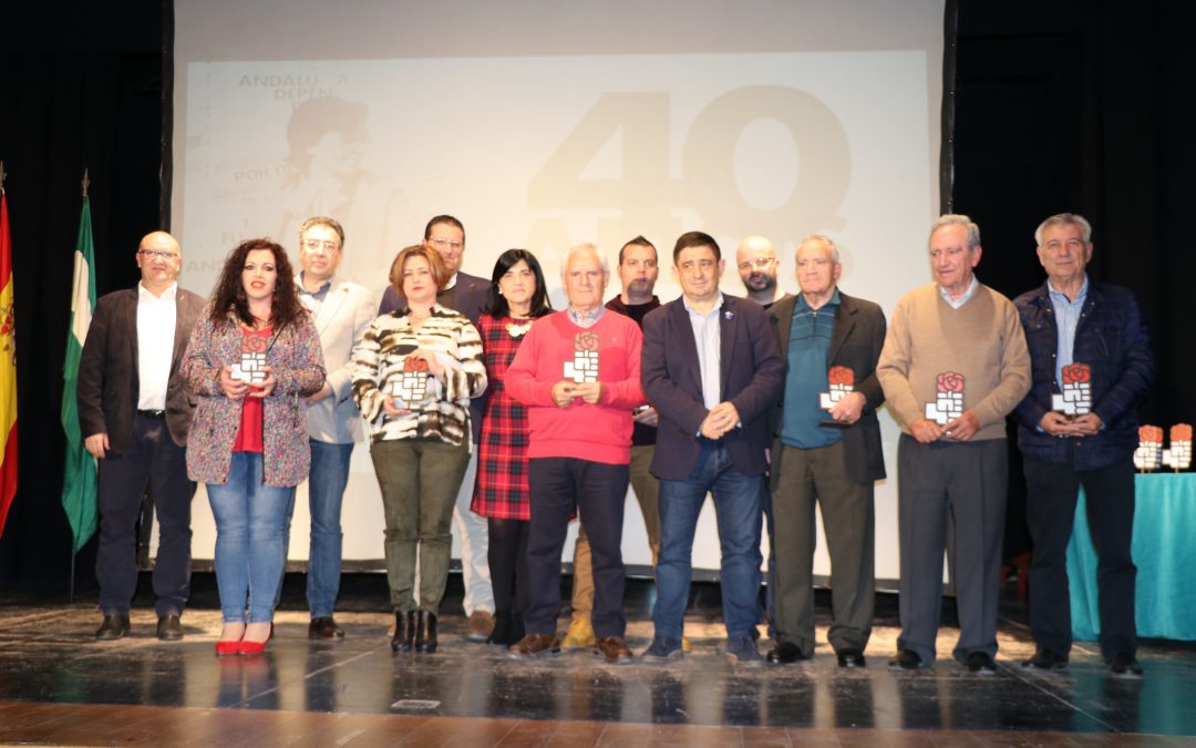 El PSOE realiza un reconocimiento a “los 40 años de historia, de éxitos y de progreso” en la provincia de Jaén