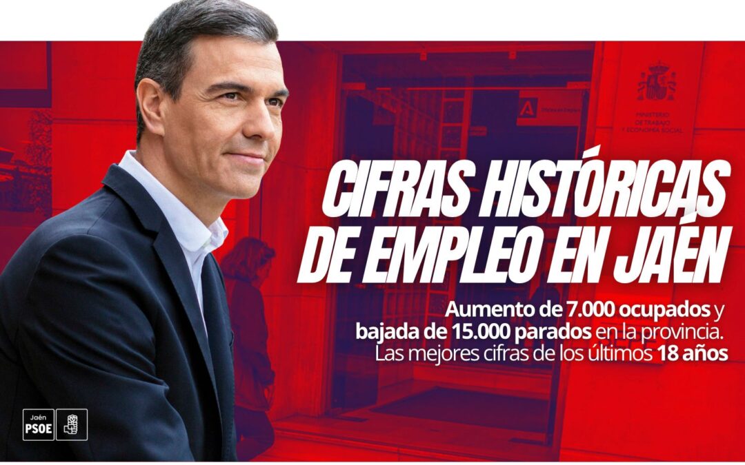 El Gobierno de España logra “cifras históricas” de empleo en la provincia de Jaén