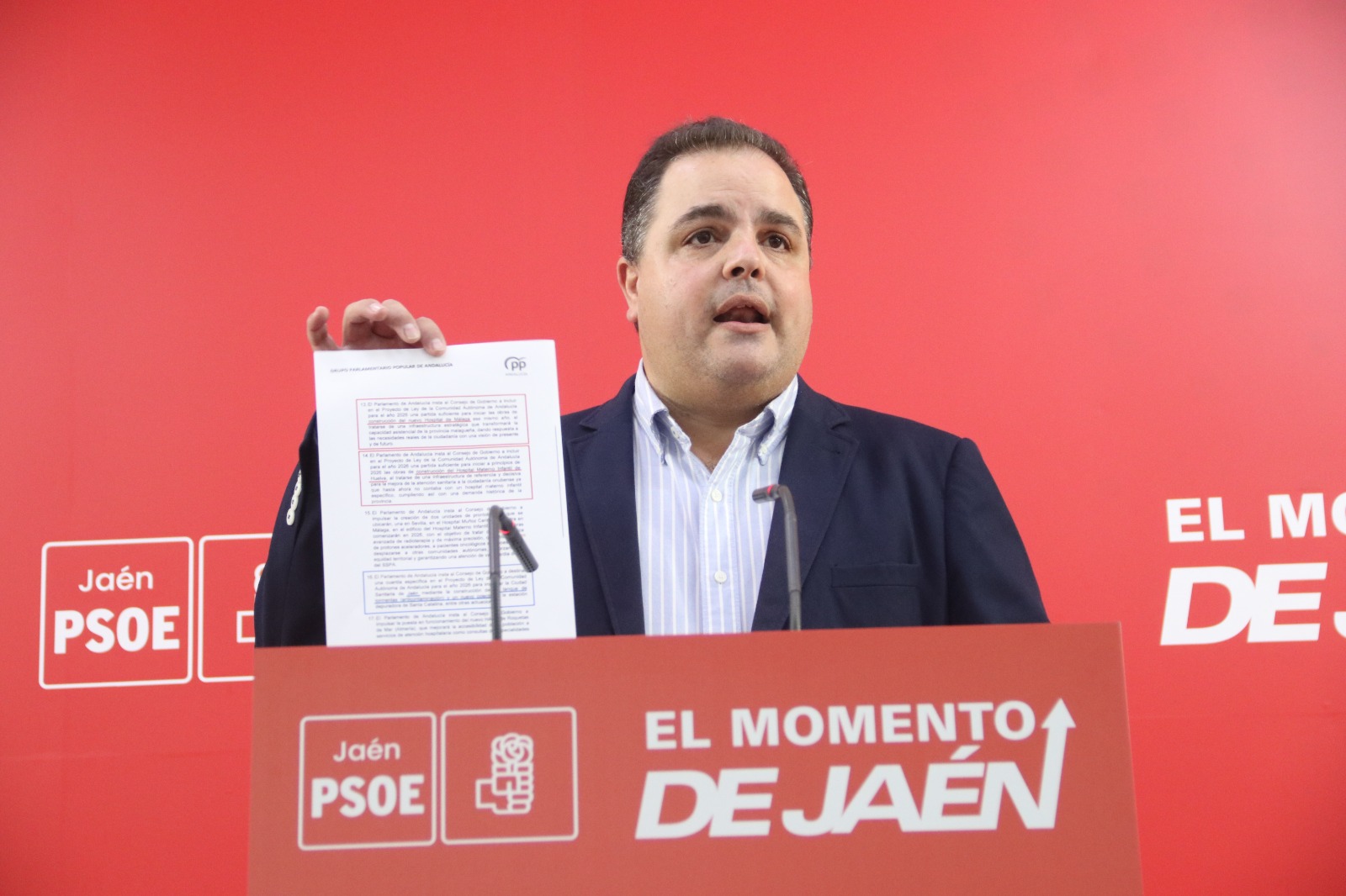 víctor torres - pp pidiendo hospitales para málaga y huelva y un tanque de tormentas para jaén