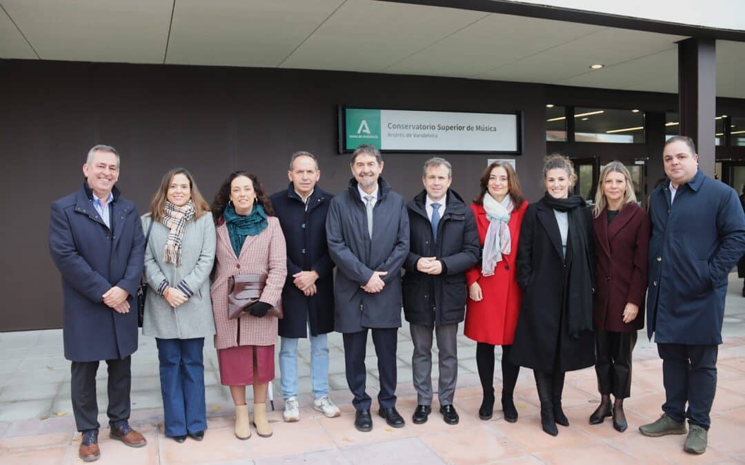 Abelardo de la Rosa valora que el Conservatorio de Jaén se ha podido hacer gracias a los 8,3 millones de fondos europeos del Gobierno de España